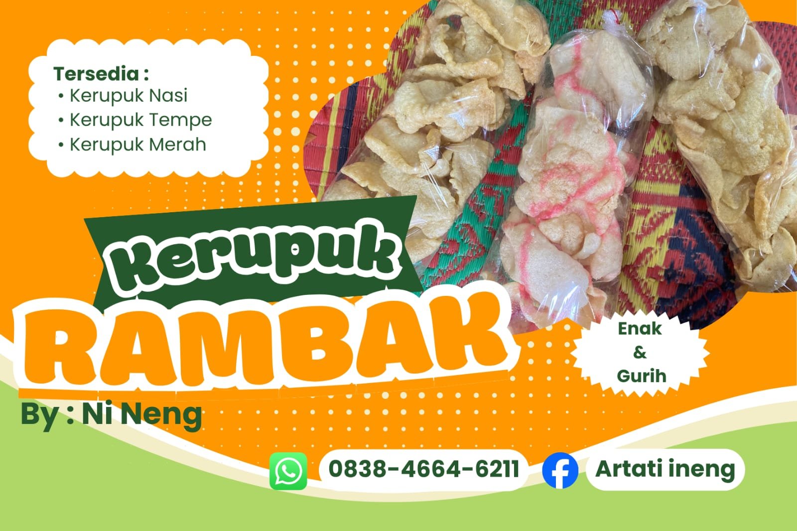 USAHA KERUPUK RAMBAK NI NENG RENYAH DAN GURIH