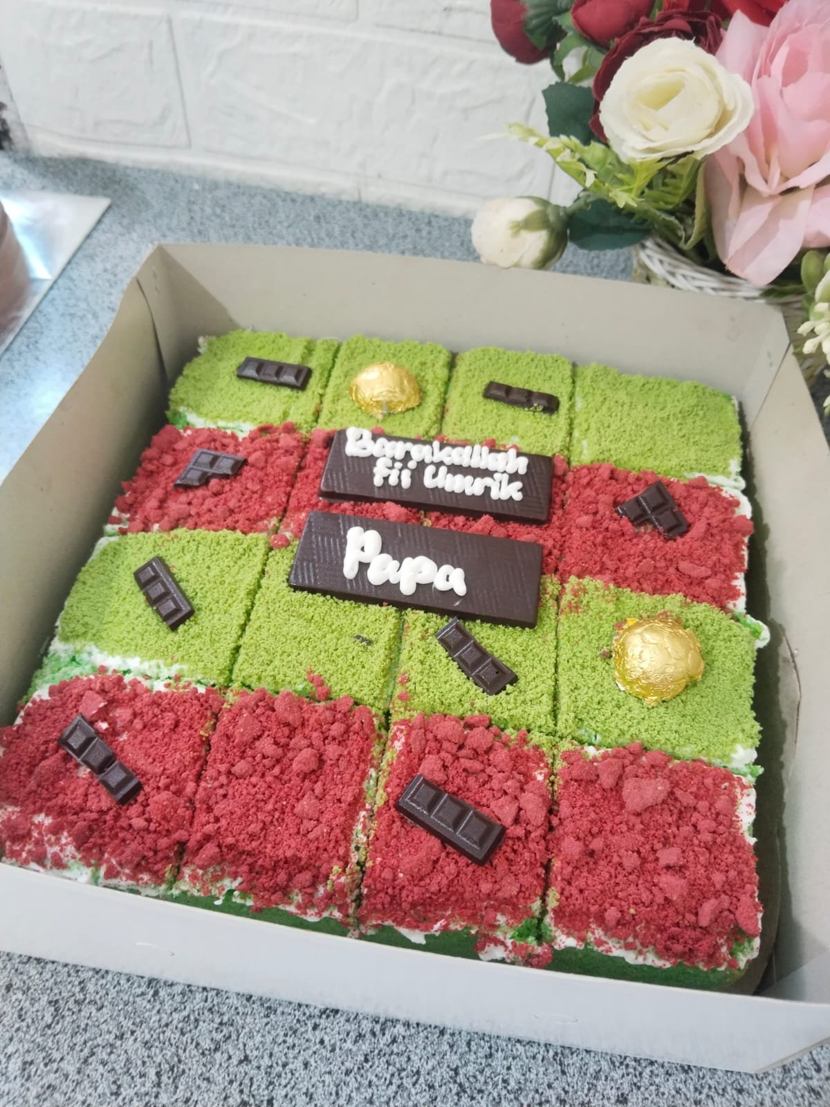 Brownies Pandan Custom